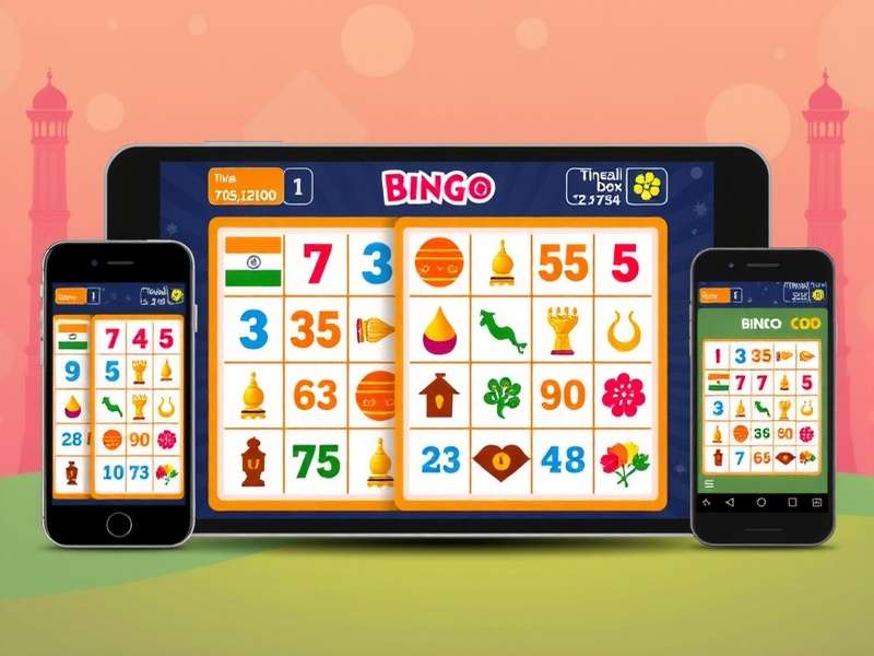 Masala Bingo gameplay interface showing Indian-themed bingo cards